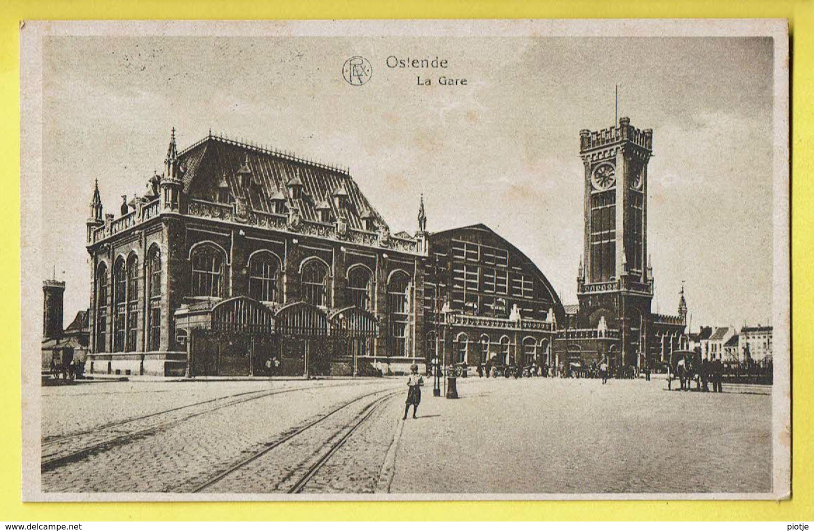 * Oostende - Ostende (Kust - Littoral) * (REX, Sér 116, Nr 11) La Gare, Railway Station, Bahnhof, Animée, Tramway, Old - Oostende