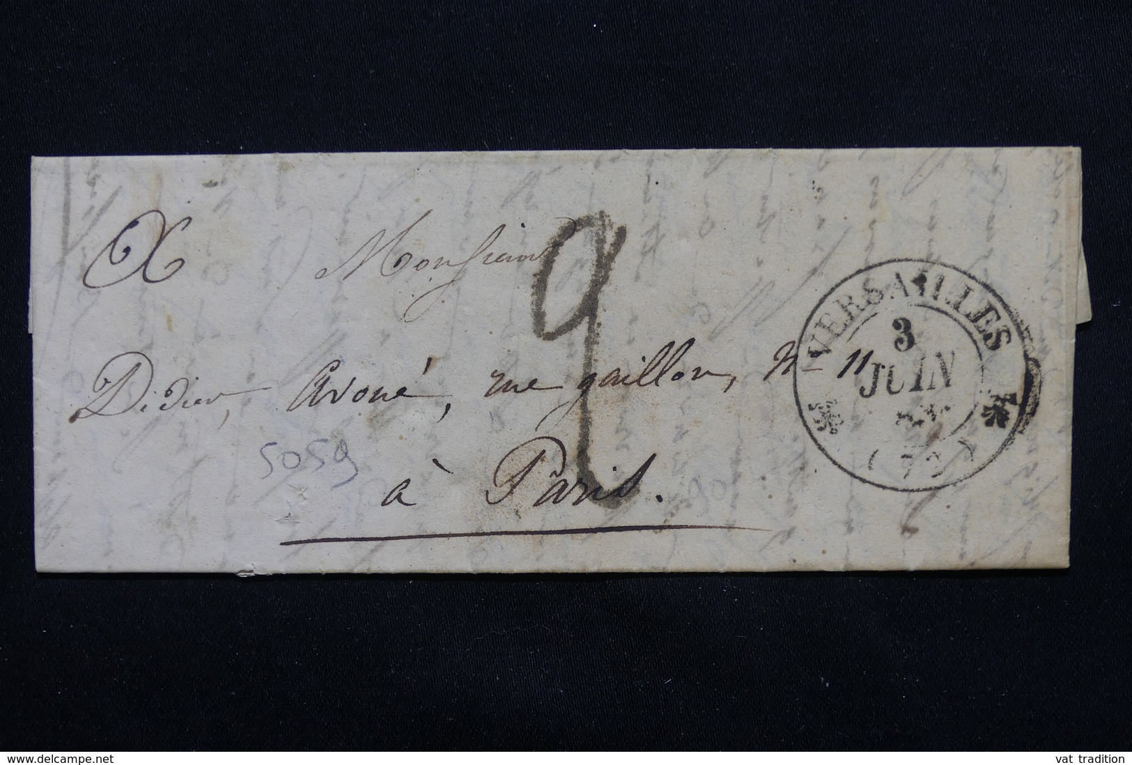 FRANCE - Lettre De Versailles Pour Paris - L 20740 - 1801-1848: Précurseurs XIX