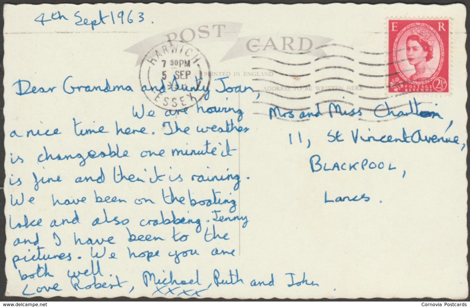 Multiview, Dovercourt, Essex, 1963 - Postcard - Other & Unclassified