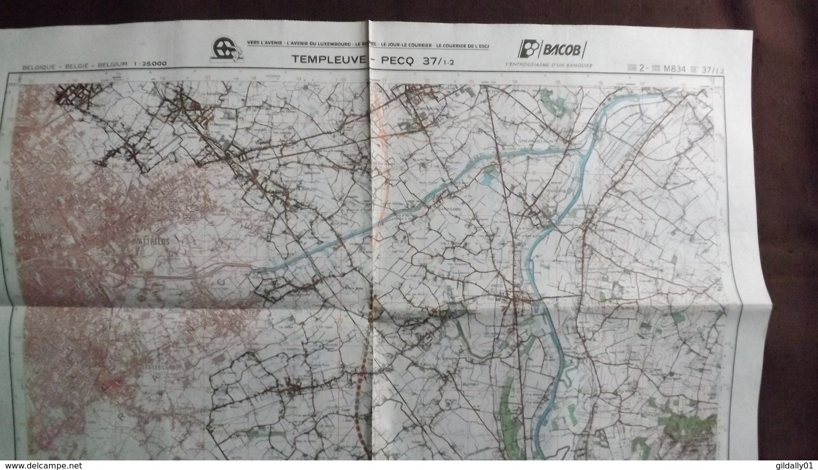 Plan-IGN BELGIQUE   *TEMPLEUVE - PECQ*   37/1-2.  M834.  1978 - Cartes Géographiques