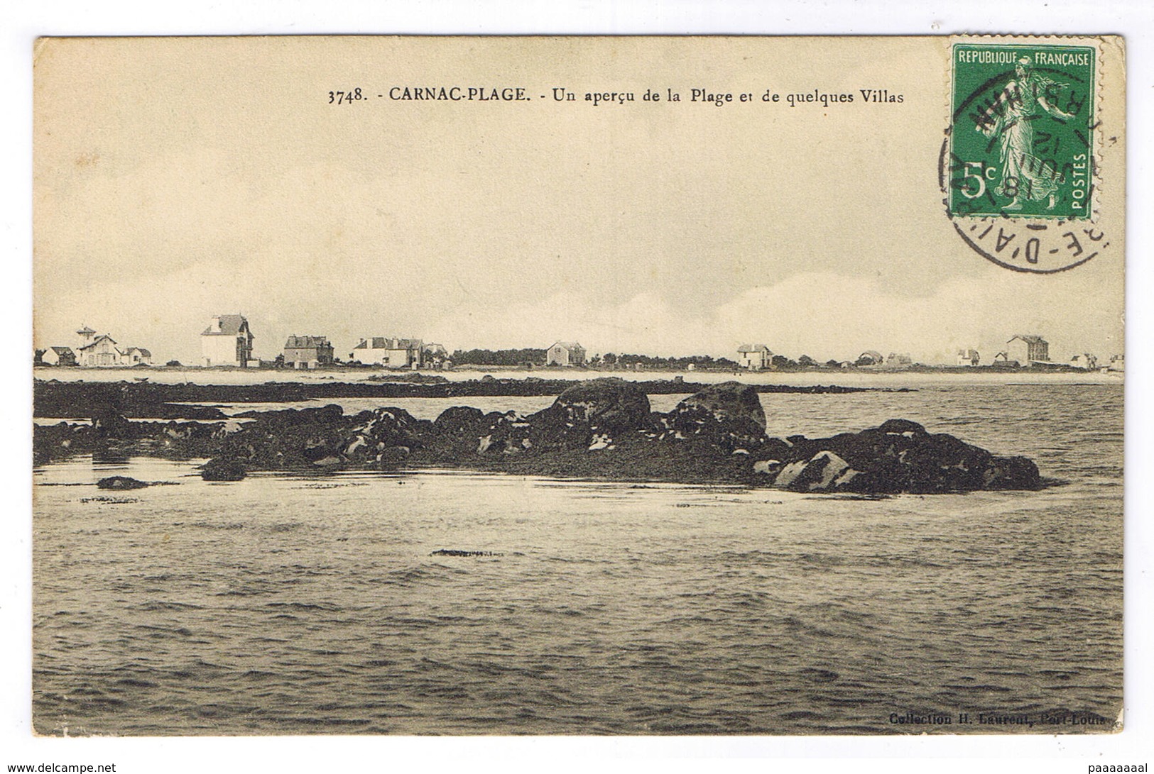 CARNAC PLAGE  UN APERCU DE LA PLAGE ET DE QUELQUES VILLAS - Carnac