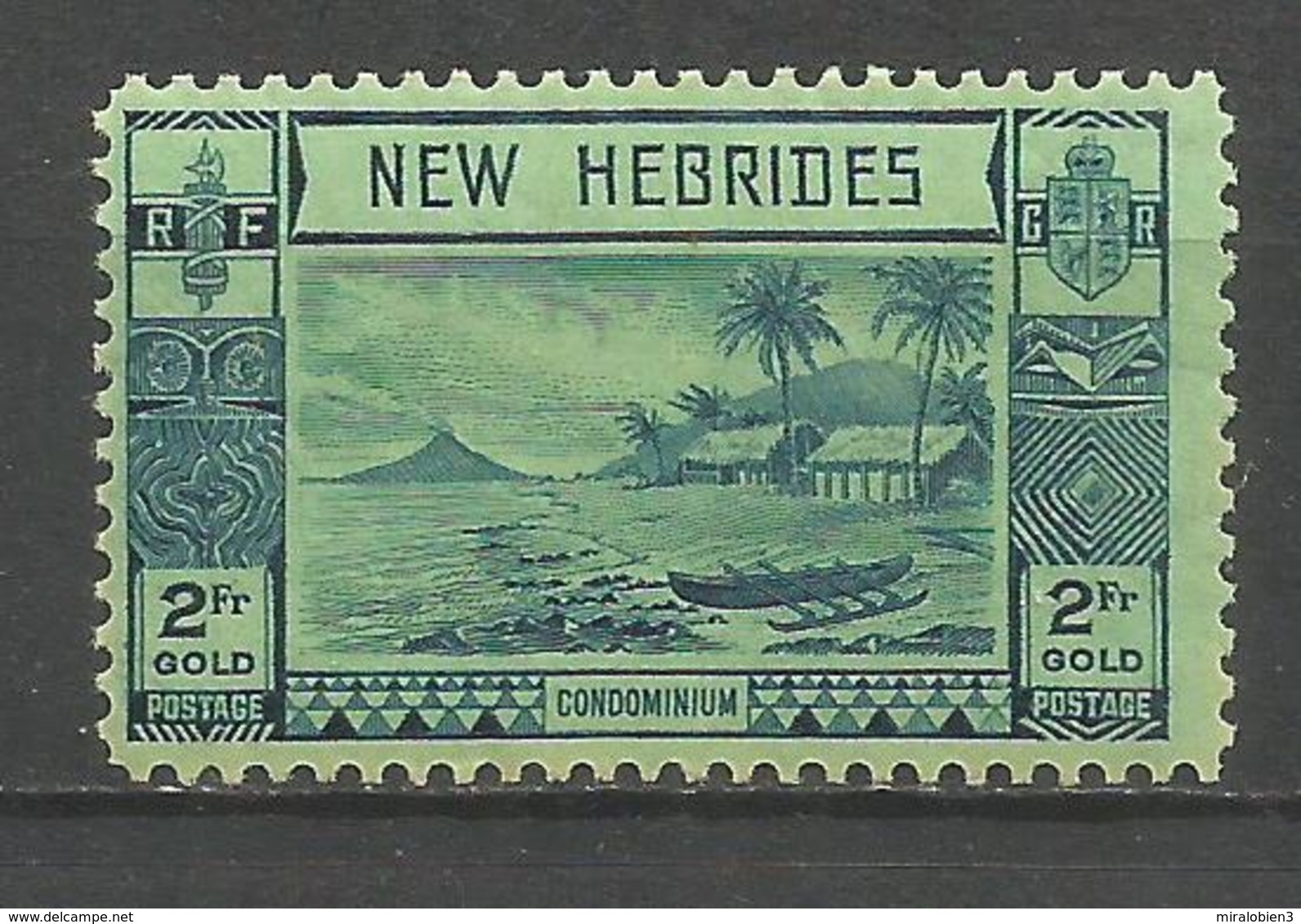 NUEVA HEBRIDES YVERT NUM. 121 * NUEVO CON FIJASELLOS - Unused Stamps