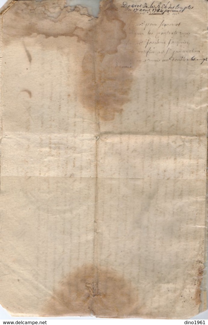 VP14.171 - TORINO -TURIN 1784 - 2 Documents Concernant Feu Le Notaire JACQUIER De TANINGES En FAUCIGNY Décédé à CHAMBERY - Manuscrits