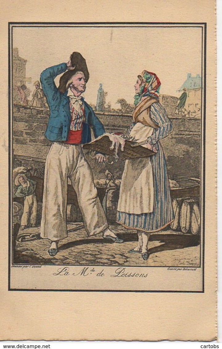 75 PARIS  Petits Métiers De Paris En 1820  : Le Marchand De Poissons - Artesanos De Páris