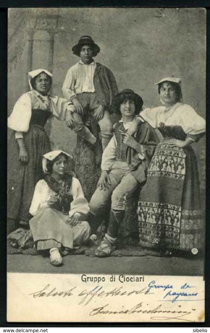 Gruppo Di Ciociari - Viaggiata 1902 - Rif. 03273 - Altri & Non Classificati