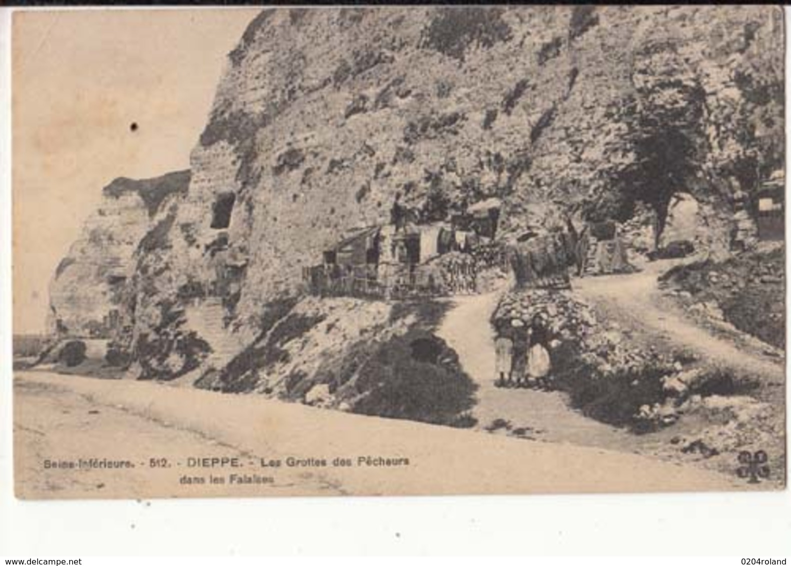 France 76 - Dieppe - Les Grottes Des Pêcheurs Dans Les Falaises     : Achat Immédiat - Dieppe