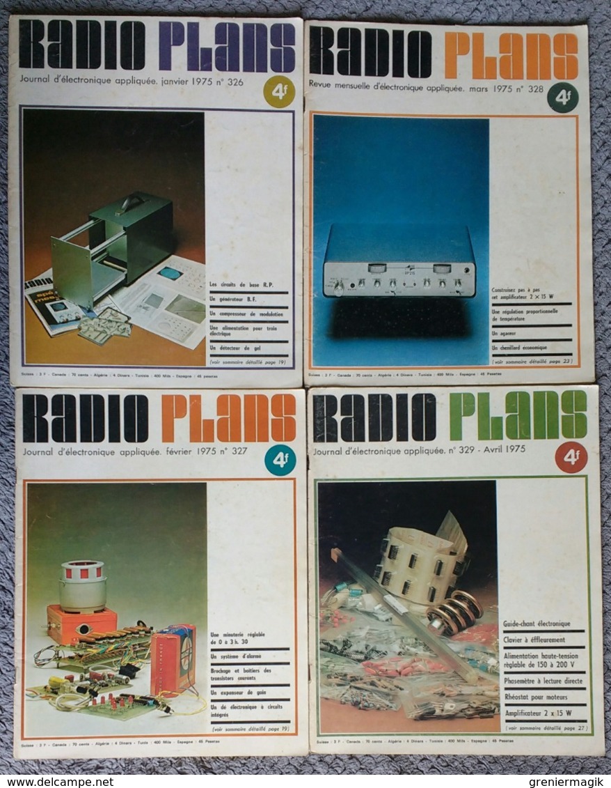 Radio Plans Année 1975 Complète 12 Numéros - Electronique Loisirs - Du N°326 Au 337 - Andere Componenten