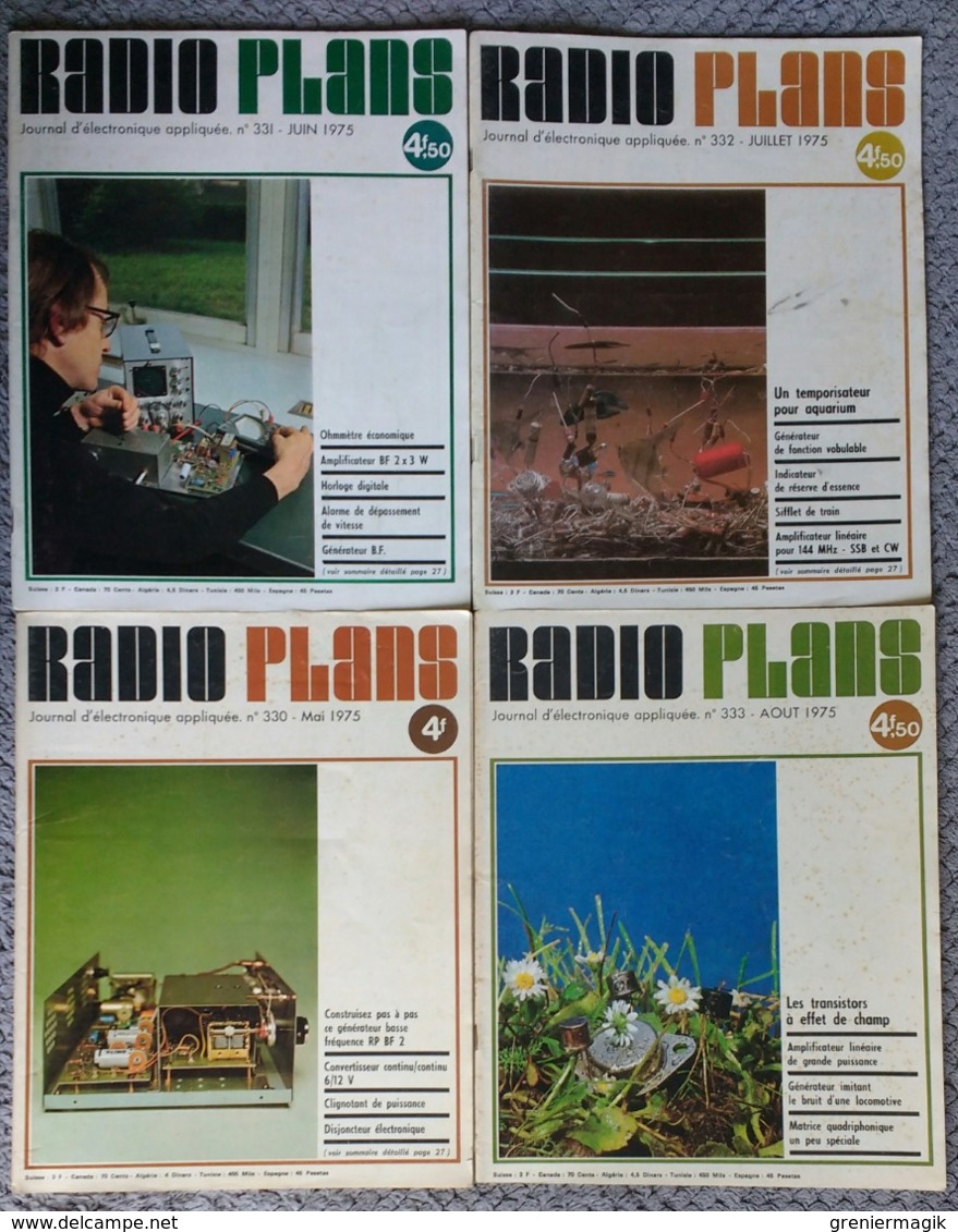 Radio Plans Année 1975 Complète 12 Numéros - Electronique Loisirs - Du N°326 Au 337 - Andere Componenten