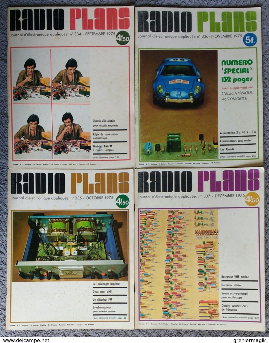 Radio Plans Année 1975 Complète 12 Numéros - Electronique Loisirs - Du N°326 Au 337 - Andere Componenten