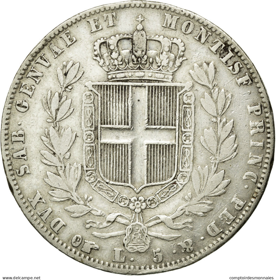 Monnaie, États Italiens, SARDINIA, Carlo Alberto, 5 Lire, 1847, Torino, TB+ - Piémont-Sardaigne-Savoie Italienne