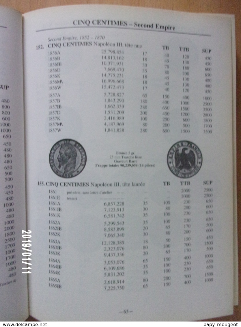 Monnaies Françaises 1789-1993 - Victor Gadoury - Livres & Logiciels