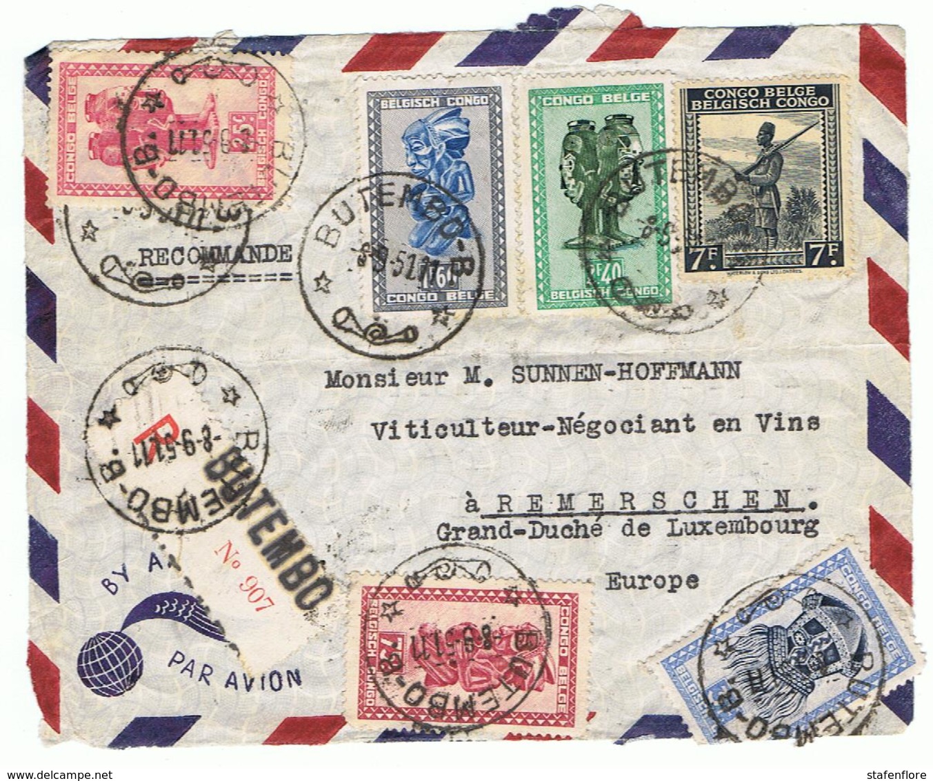 ( Front Van Omslag) Belgisch Congo   08.09.1951 - Autres & Non Classés