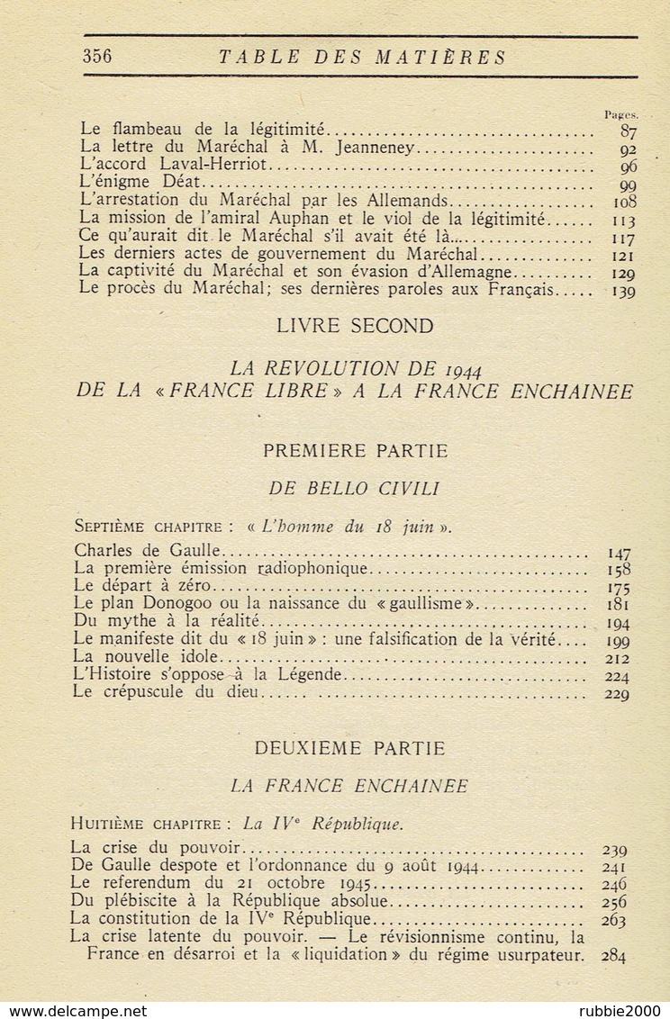 L APPEL DE L ILE D YEU 1951 LOUIS DOMINIQUE GIRARD LIVRE ANTI GENERAL DE GAULLE ET PRO  MARECHAL PHILIPPE PETAIN - History