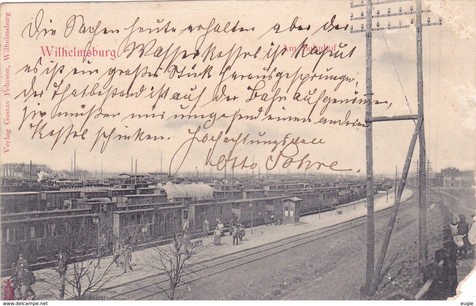 961/ Wilhelmsburg, Am Bahnhof, Treinen, 1906 - Wilhemsburg