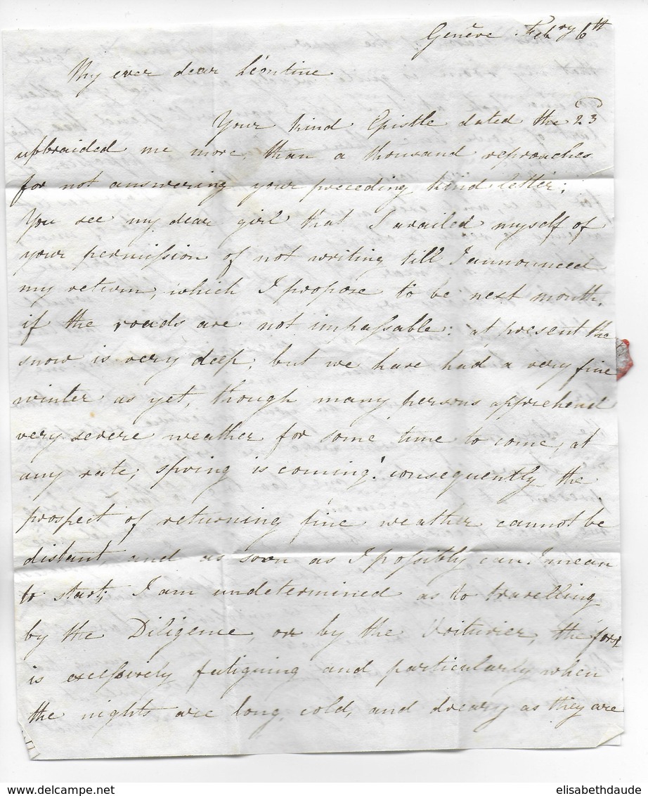 1825 - LETTRE De GENEVE => PARIS Avec ENTREE SUISSE Par FERNEY - ...-1845 Voorlopers