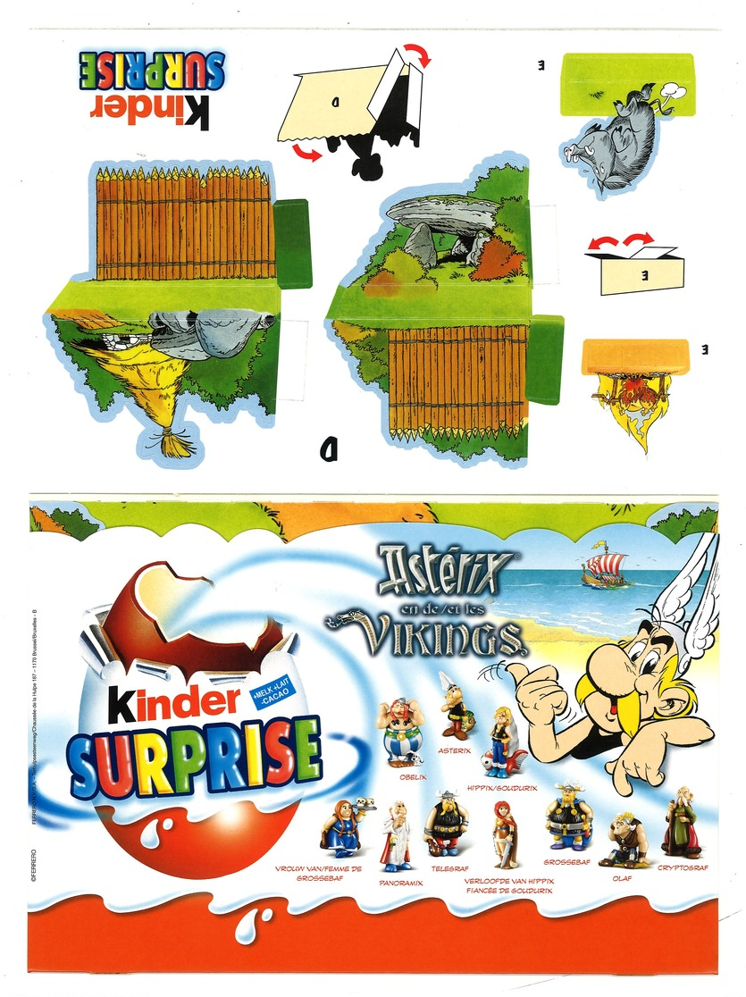 Kinder Diorama Carton Astérix Et Les Vikings 2006 - Dessins Animés