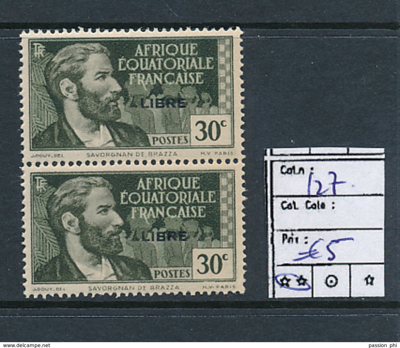 AEF FRANCE LIBRE MAURY DALLAY 127 MNH SANS CHARNIERE - Neufs