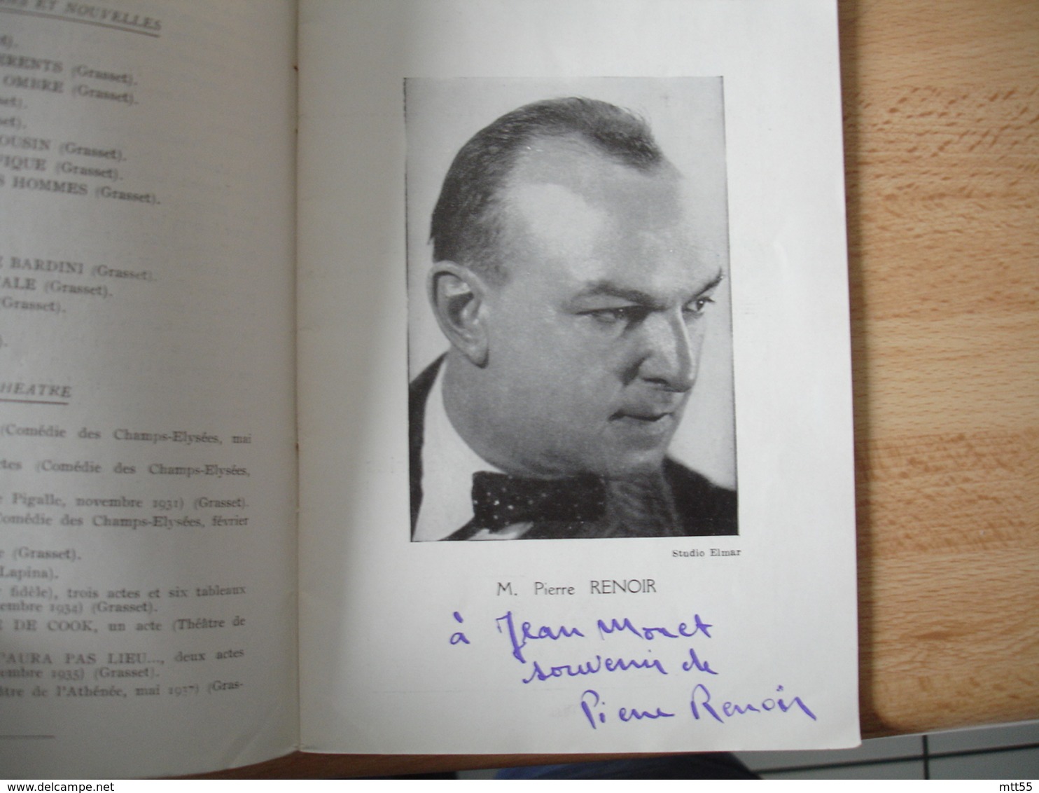 Autographe Signature Manuscrite Louis Jouvet Jean Giraudoux Jean Renoir Gabrielle Dorziat Artiste Sur Programme Theatre - Autres & Non Classés