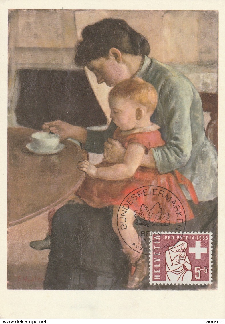Carte Maximum - Mère Et Enfant - Ferdinand Hodler 1853 - 1918 - Other & Unclassified