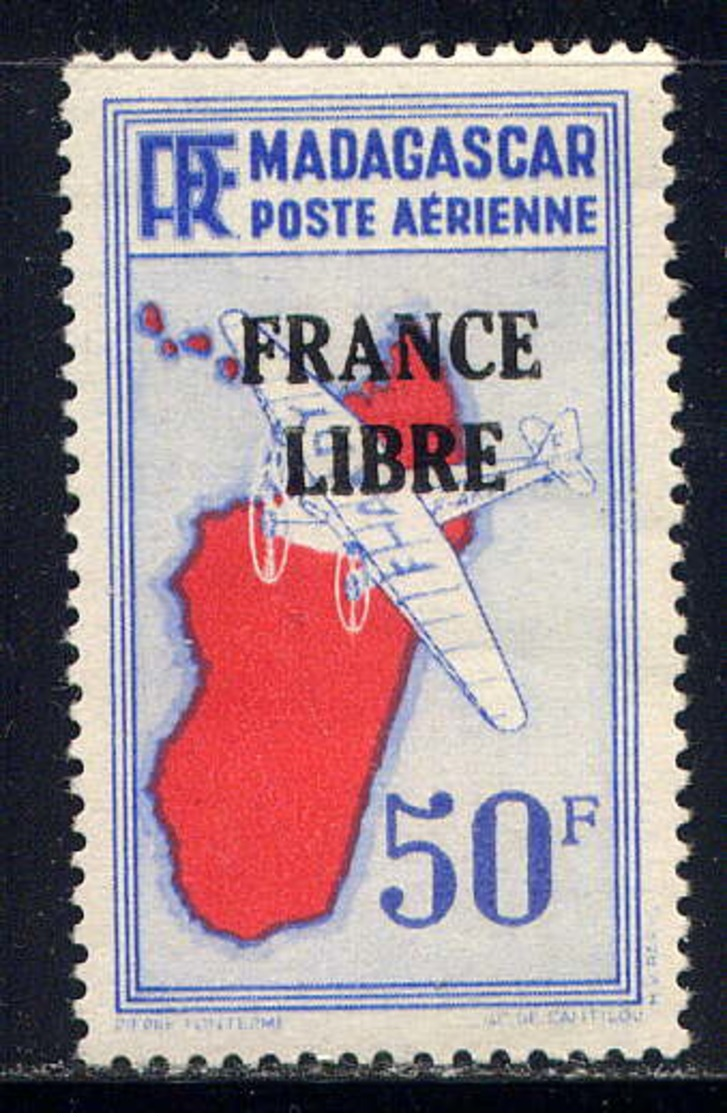 MADAGASCAR - A51* - CARTE / FRANCE LIBRE - Poste Aérienne