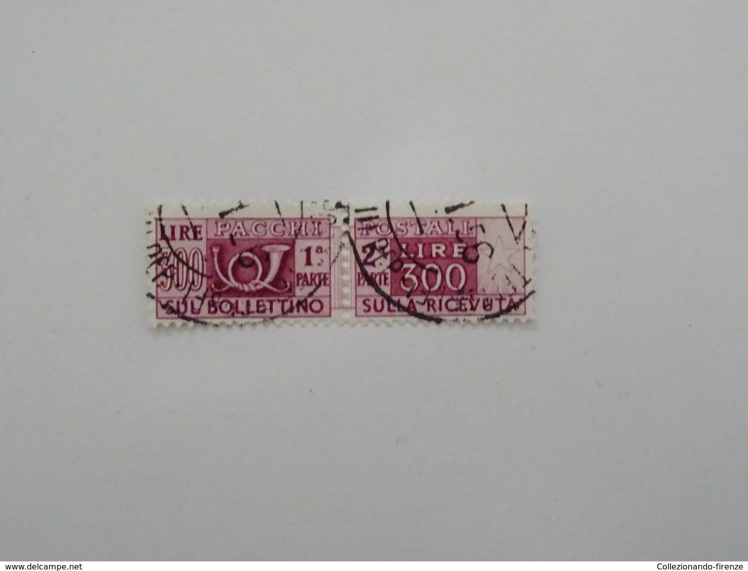 !SCONTI!  ITALIA 1952 -Pacchi Postali 300 L. Lilla Bruno – (Sass. 79 ) Usato - Pacchi Postali