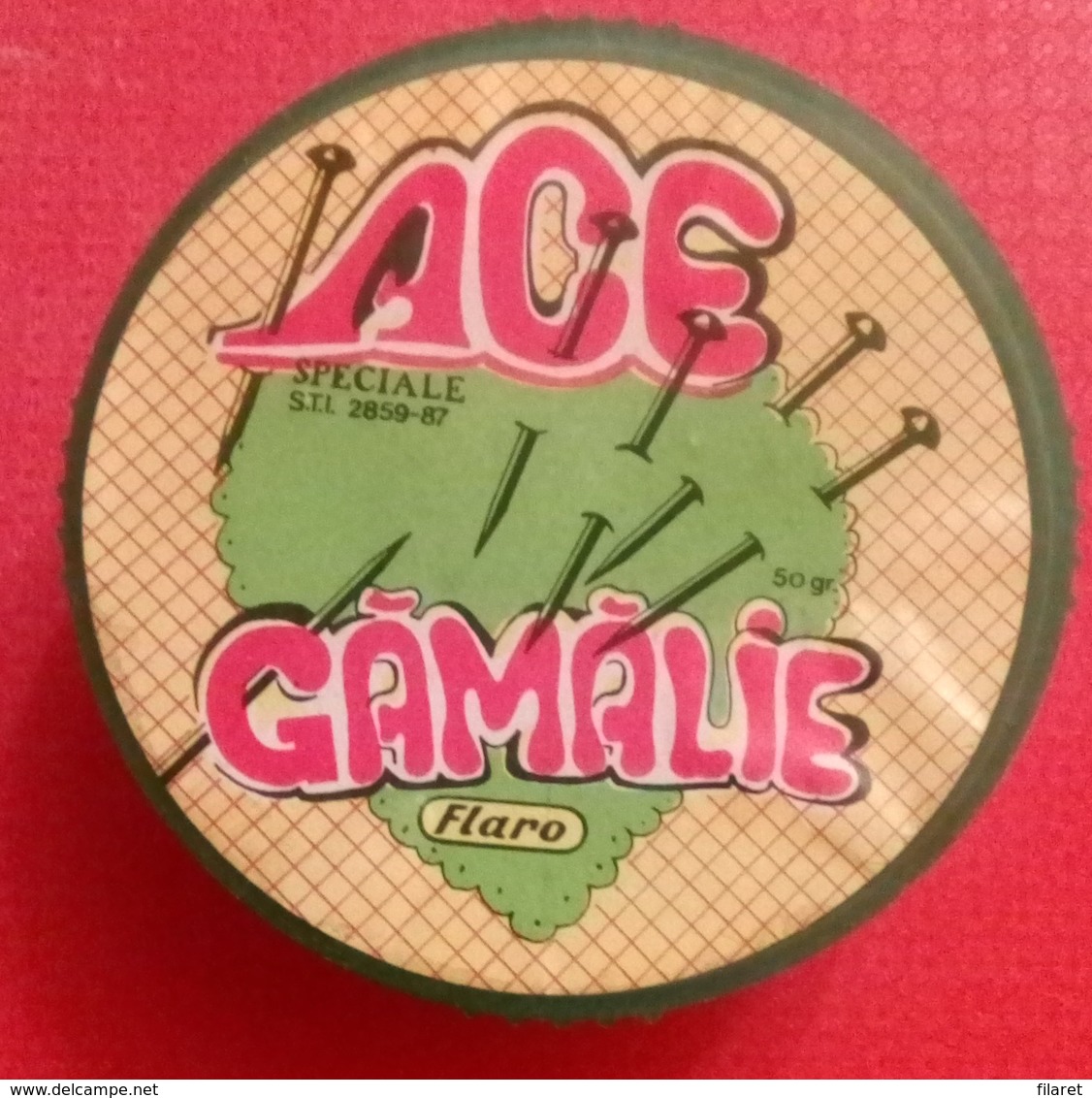 ROMANIA-AIGUILLES/NEEDLE PINS PLASTIC BOX-FLARO-1987 PERIOD,EMPTY - Scrapbooking