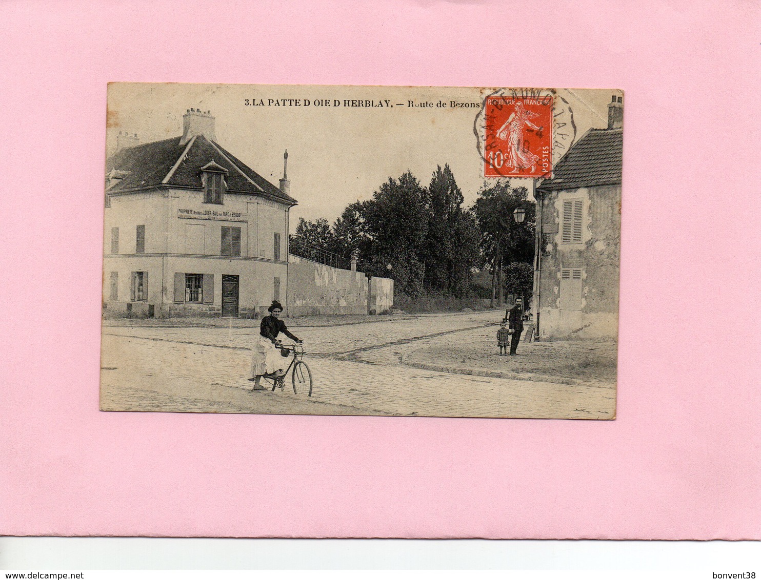 Carte Postale - LA PATTE D'OIE D'HERBLAY - D95 - Route De Bezons - Herblay