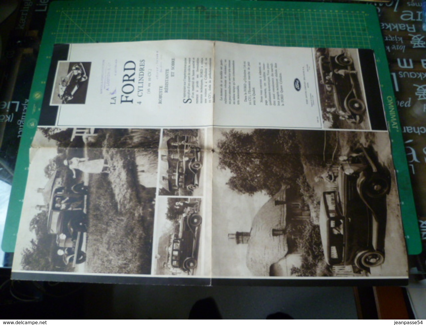 Ford 4 Cylindres. Grand Dépliant Publicitaire Illustré - Publicités