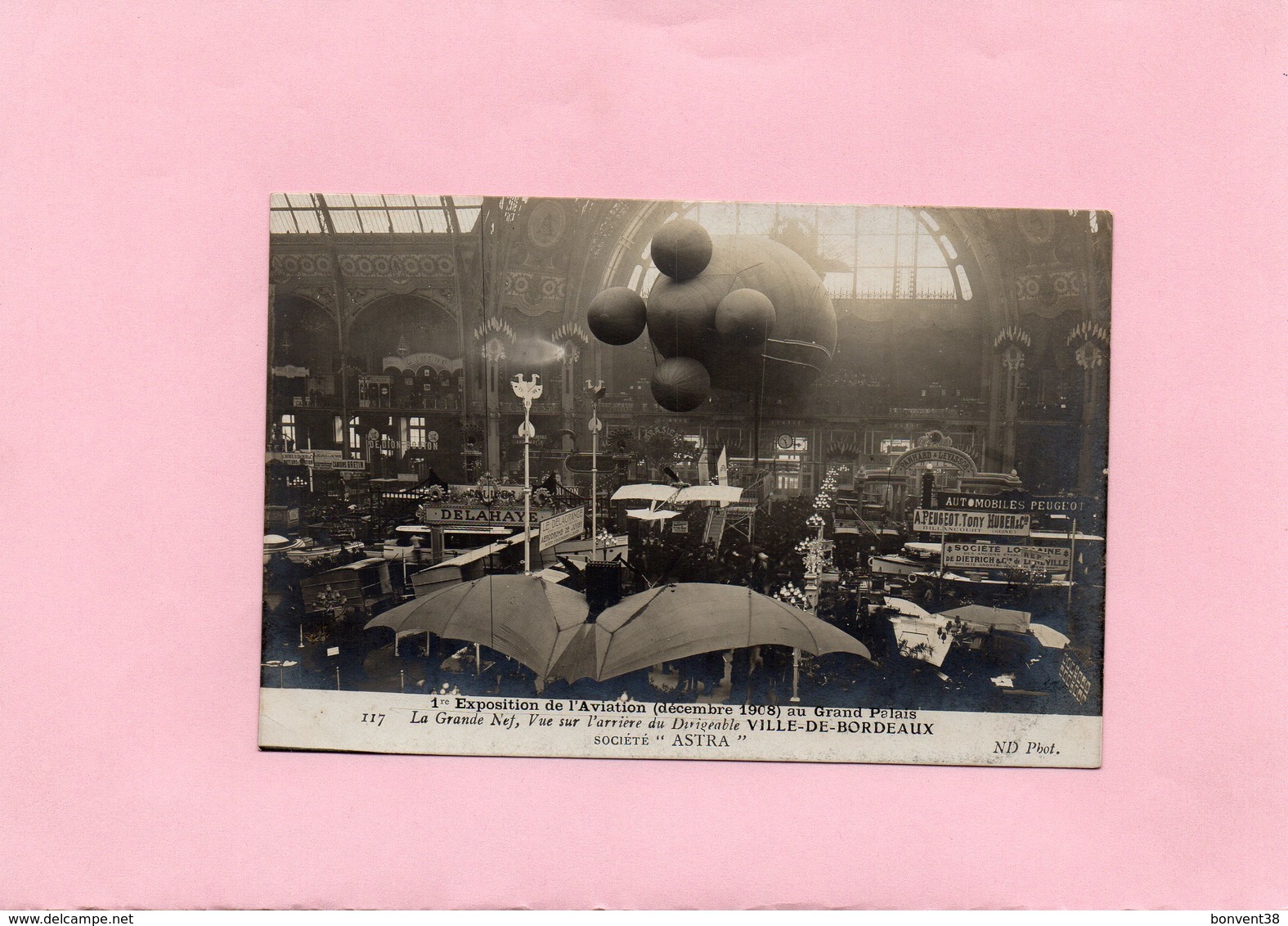 F1101 - Exposition De L'Aviation (Décembre 1908) Au Grand Palais - La Grande Nef Vue Sur L'arrière Du Dirigeable - Autres & Non Classés