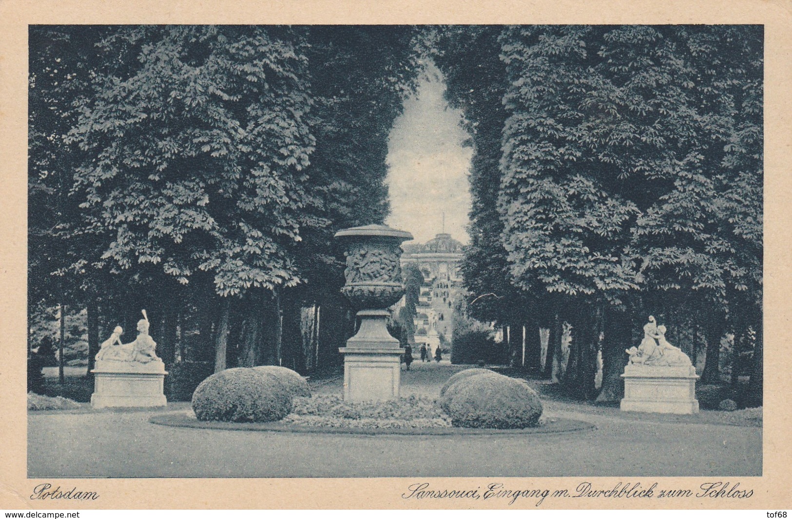 Potsdam Sanssouci Eingang Durchblick Zum Schloss - Potsdam