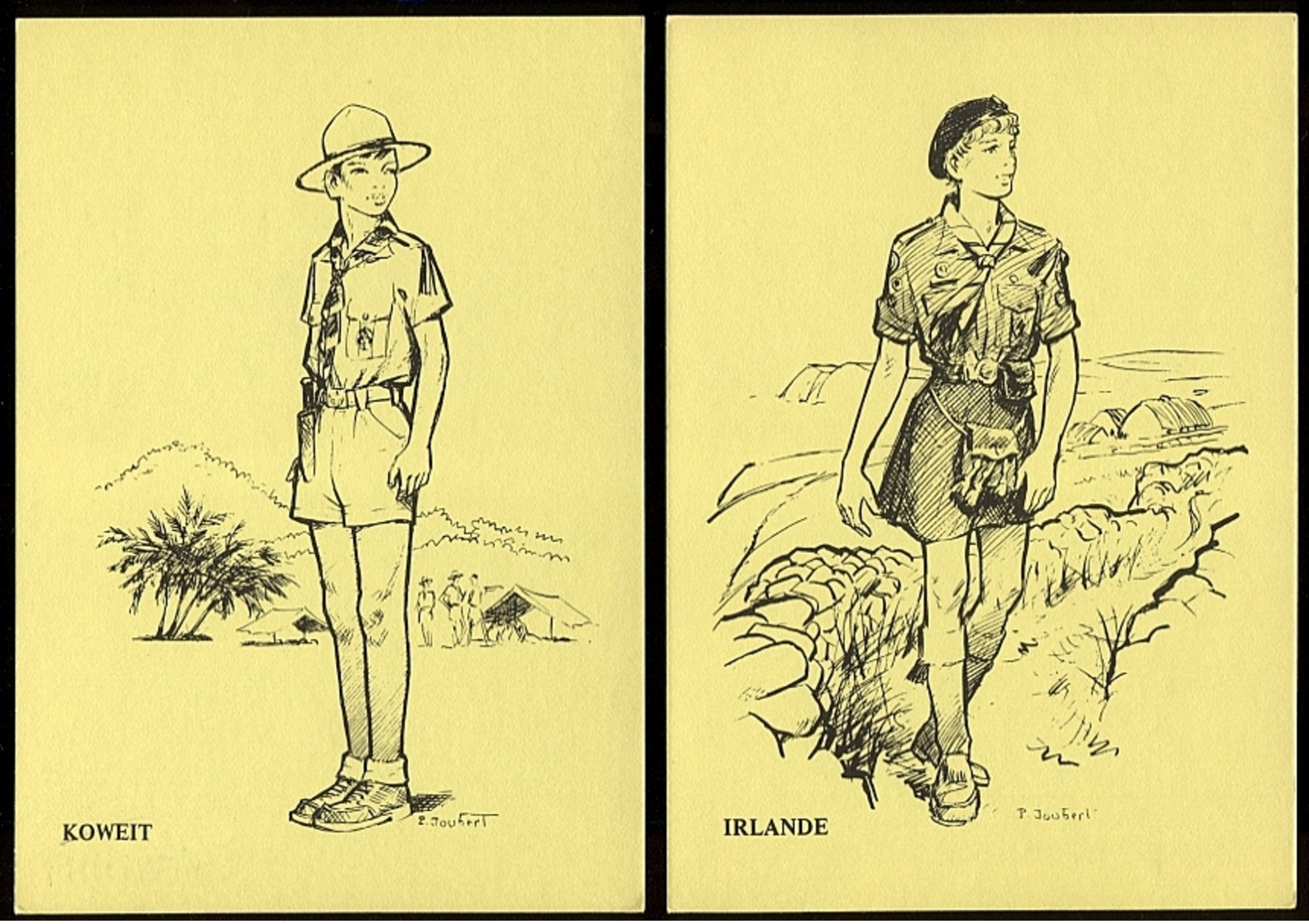 Lot De 4 Cartes Postales 1ère Réunion Des Scouts Collectionneurs - Bullet - Suisse 1983 - Scoutisme