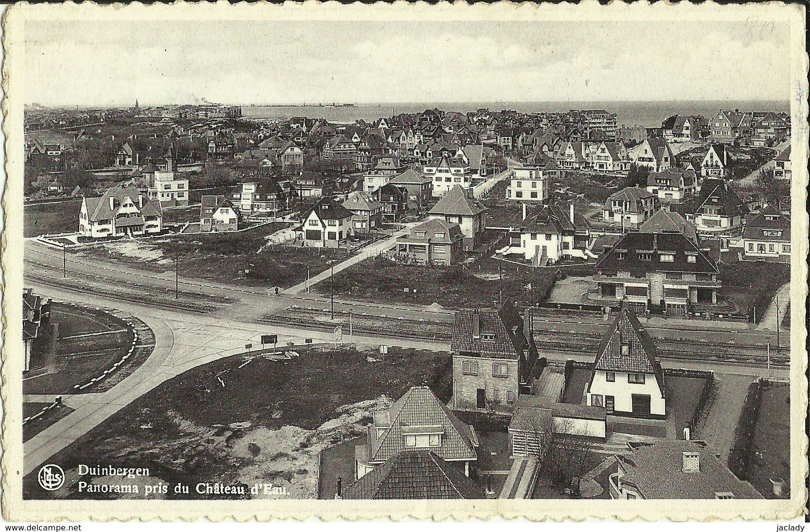 Duinbergen -- Panorama Pris Du Château D' Eau. (2 Scans) - Heist