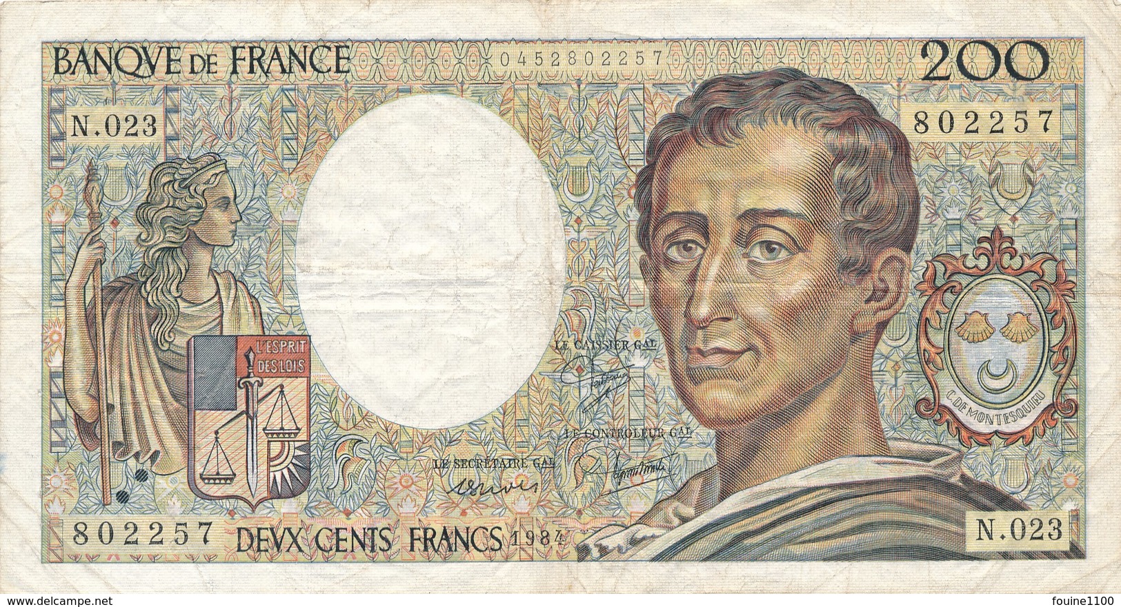 Billet De La Banque De FRANCE  200 Francs 1984 - 200 F 1981-1994 ''Montesquieu''