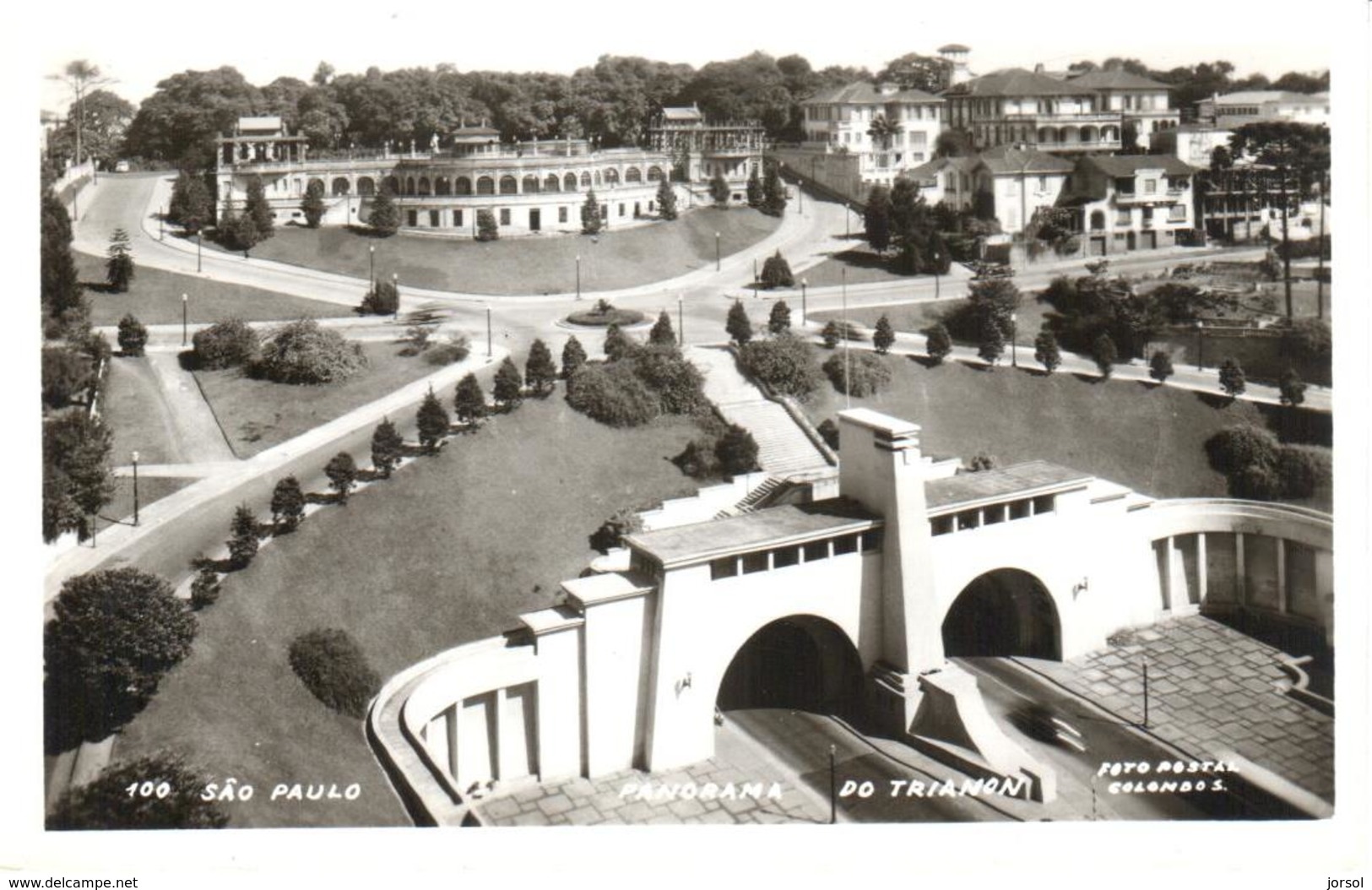 POSTAL   SAO PAULO  -BRASIL  -PANORAMA DO TRIANON  (FOTO POSTAL COLOMBO) - São Paulo