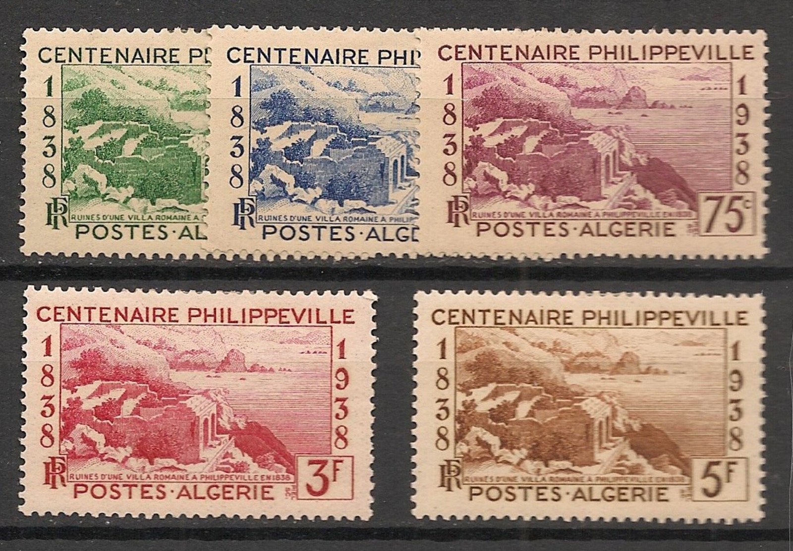 Algérie - 1938 - N°Yv. 142 à 146 - Philippeville - Série Complète - Neuf * / MH VF - Unused Stamps