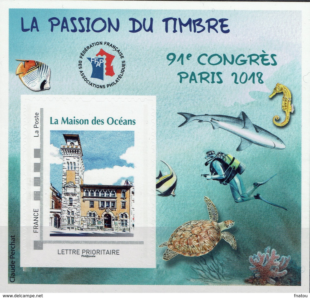 France, Congress In Paris, 2018, MNH VF  FFAP Souvenir Sheet Of 1 - Unused Stamps