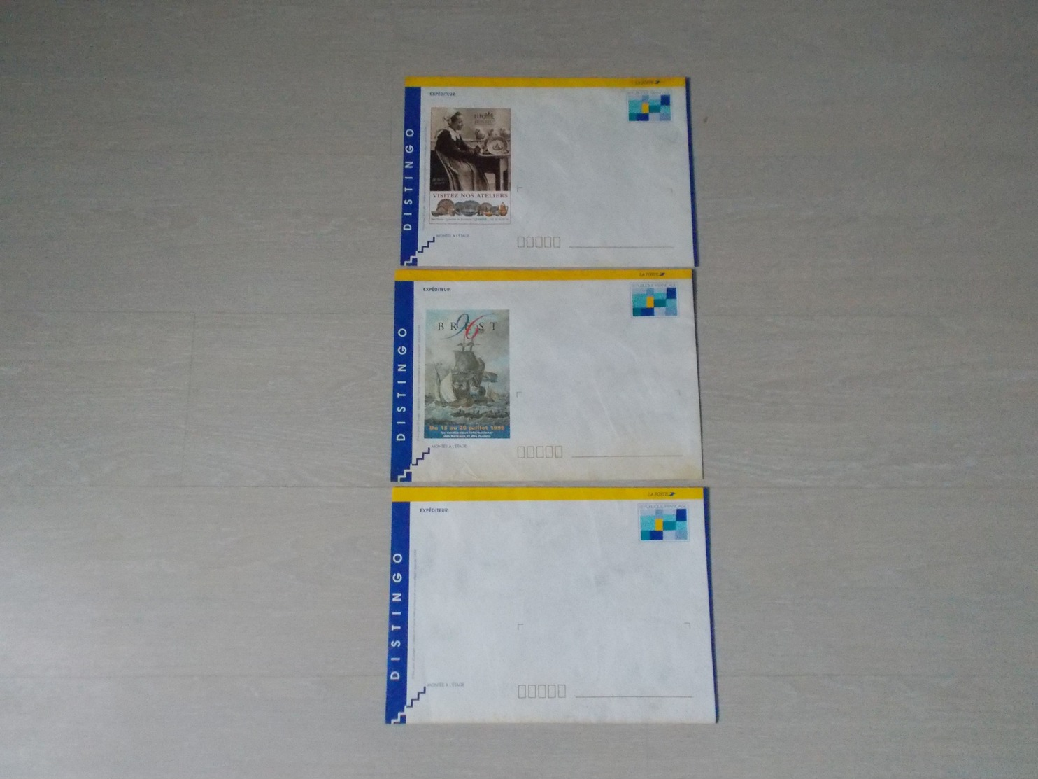 LOT DE 3 ENVELOPPES DISTINGO - Lots Et Collections : Entiers Et PAP