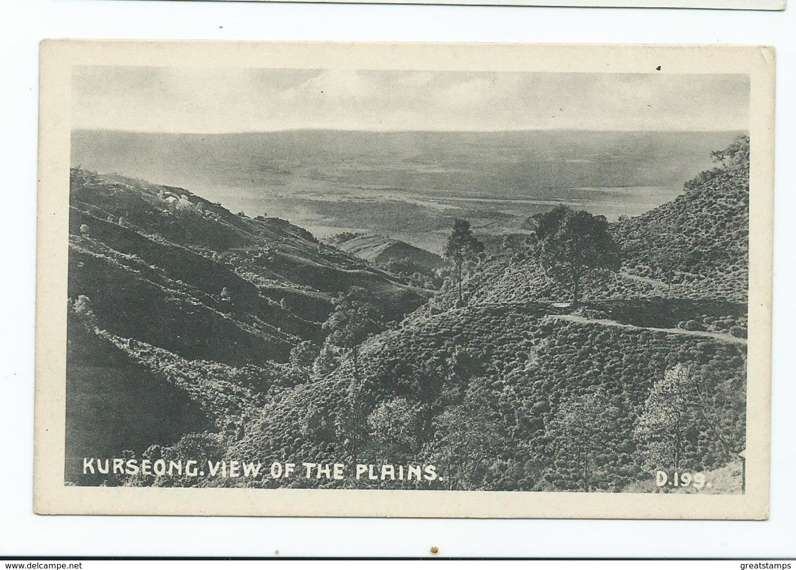 India Postcard Kurseong . View Of The Plains . Marcoplo Calcutta - India