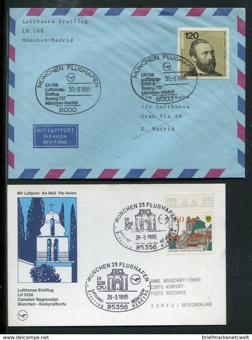 Weltweit / Lot Mit 8 Erstflugbelegen (5/045-50) - Lots & Kiloware (mixtures) - Max. 999 Stamps