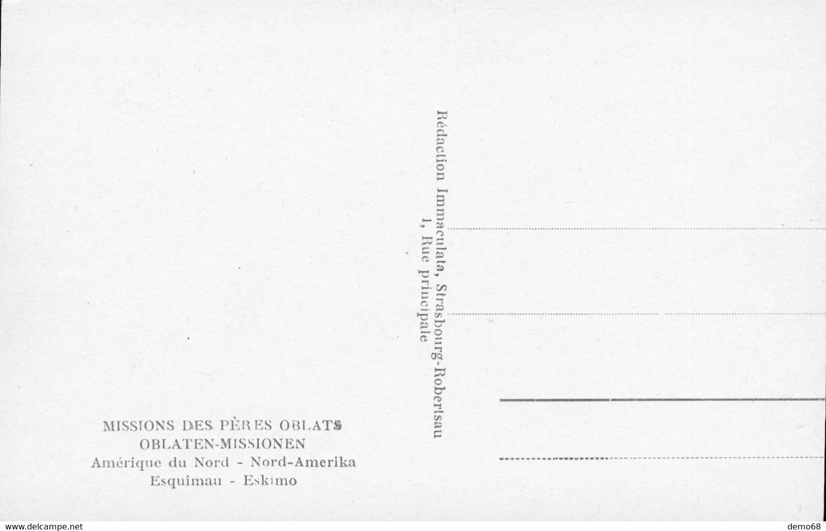 Esquimau  Amérique Du Nord  Mission Des Pères Oblats - Amerika