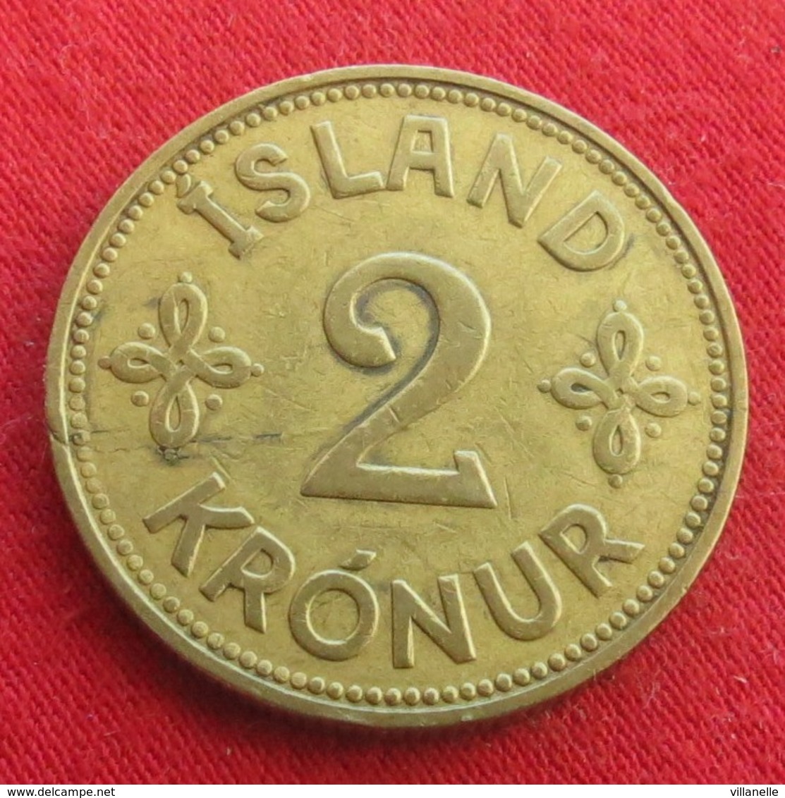 Iceland  2 Kronur 1940 KM# 4.2  Islandia Islande Island Ijsland - Islande