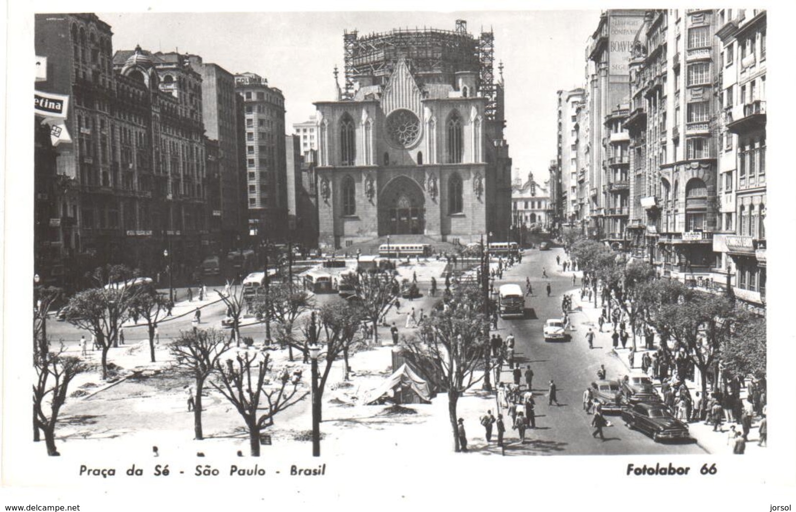 POSTAL   SAO PAULO  -BRASIL  - PRAÇA DA 56  (FOTOLABOR 66) - São Paulo