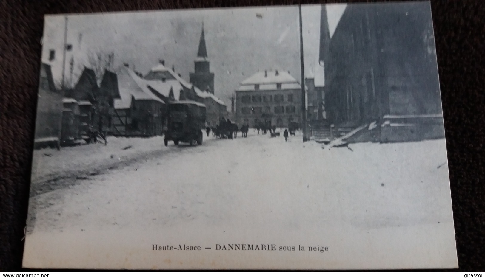 CPA DANNEMARIE HTE ALSACE HT RHIN 68 SOUS LA NEIGE CAMION 1916 - Dannemarie