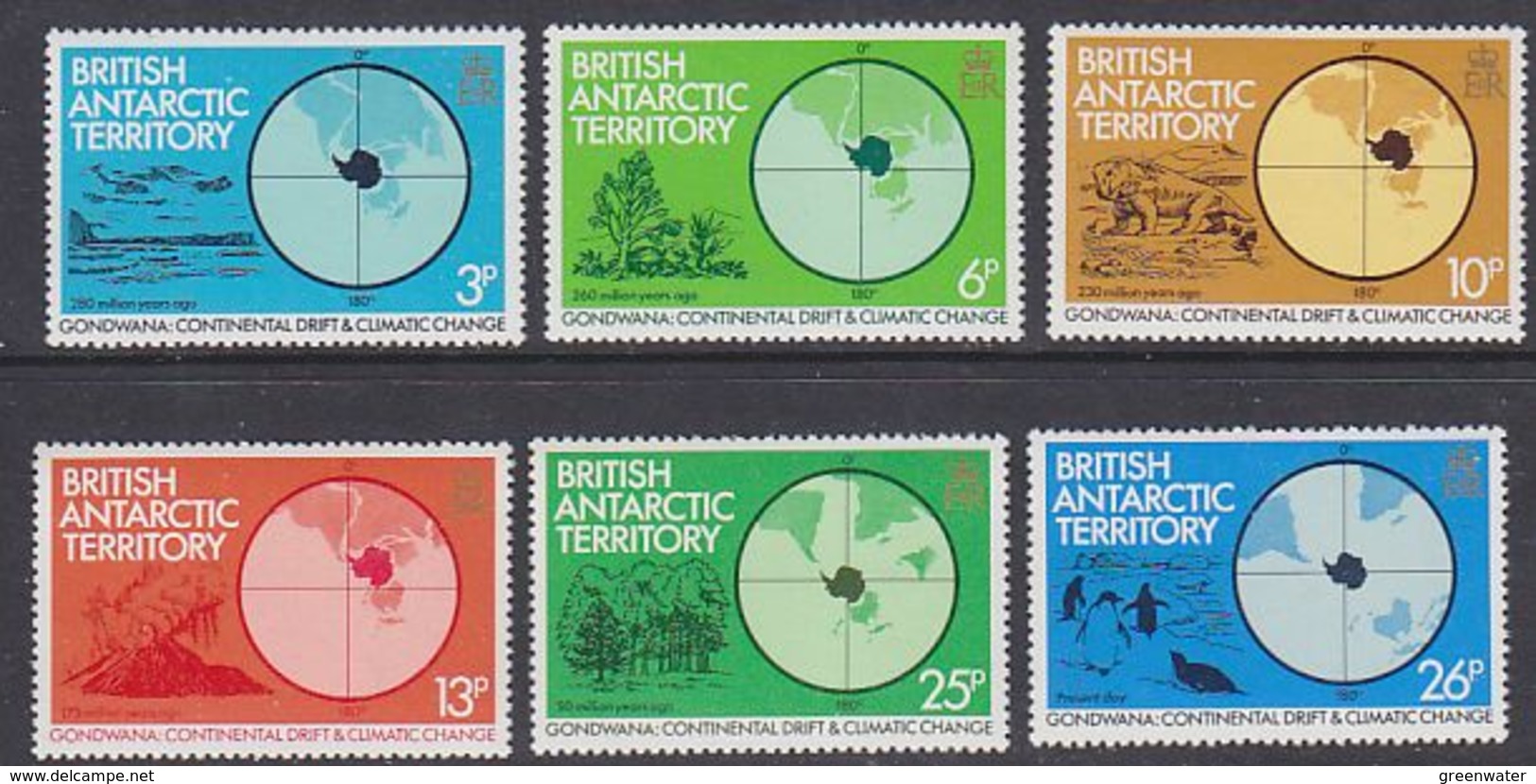 British Antarctic Territory 1982 Gondwana 6v ** Mnh (41660) - Ongebruikt
