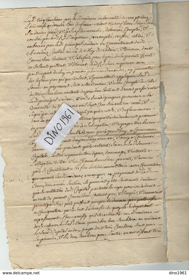 VP14.181 - MAGLAND - Acte 1763 - Rentre Constituée Par Sr Joseph GUY Curé .....contre J. JACQUIER De TANINGES - Manuscripts