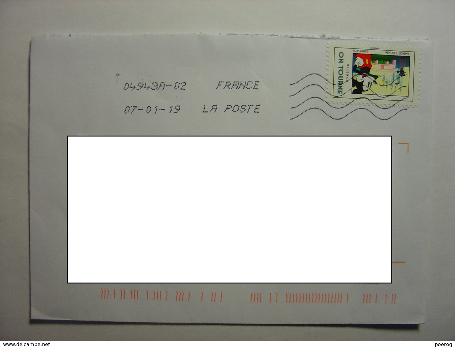 LOT 7 TIMBRES OBLITERES SUR ENVELOPPES FRANCE - MICKEY MOUSE WALT DISNEY - SUR ENVELOPPES - EXPRESSIONS - Disney