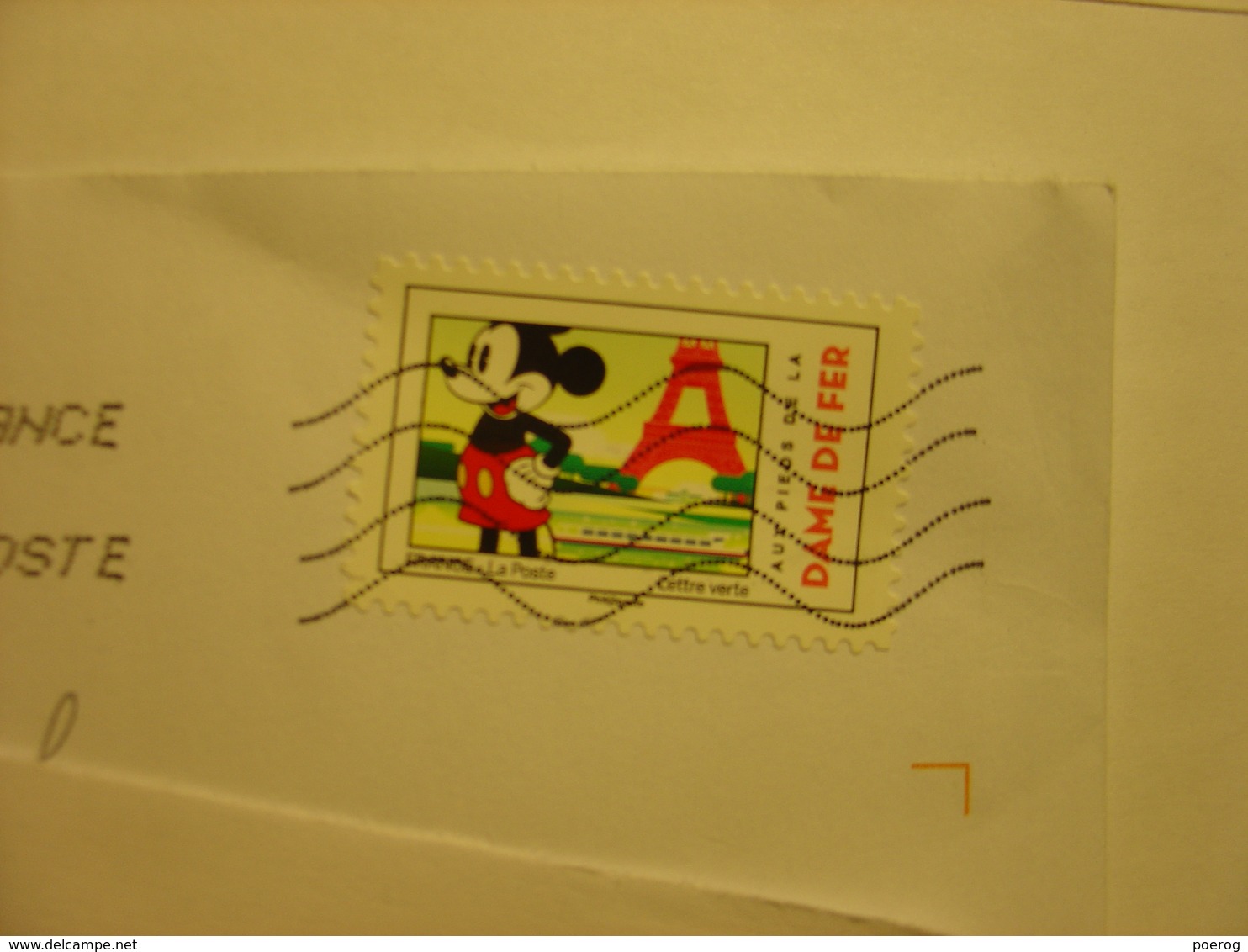 LOT 7 TIMBRES OBLITERES SUR ENVELOPPES FRANCE - MICKEY MOUSE WALT DISNEY - SUR ENVELOPPES - EXPRESSIONS