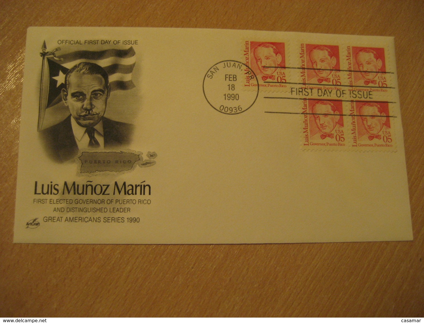 SAN JUAN 1990 Luis Muñoz Marin FDC Cancel Cover USA PUERTO RICO - Otros & Sin Clasificación