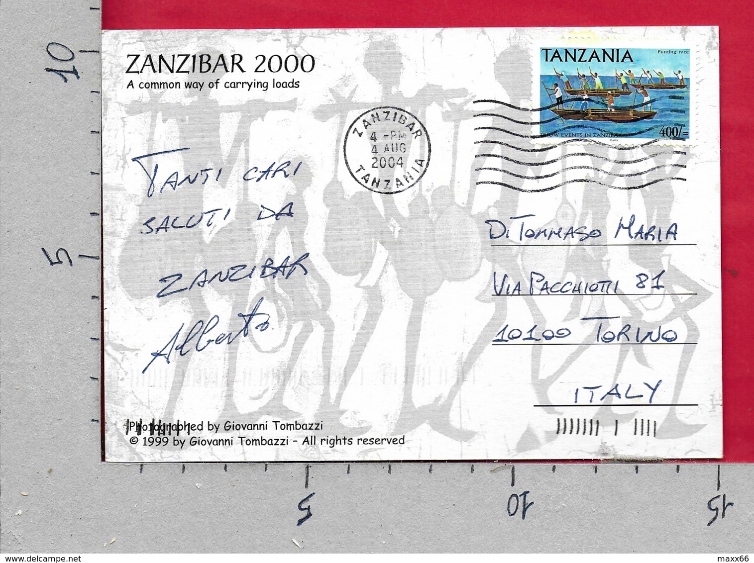 CARTOLINA VG TANZANIA - ZANZIBAR - A Common Way Of Carrying Loads - 10 X 15 - ANN. 2004 - Tanzanie