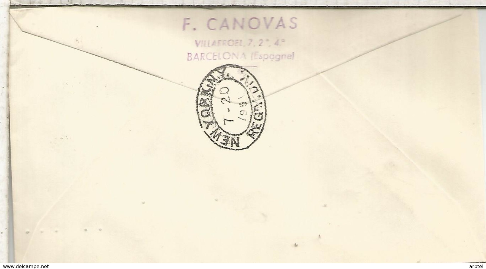 MADRID 1951 CC CERTIFICADA CONGRESO IBEROAMERICANO DE SEGURIDAD SOCIAL A USA - Cartas & Documentos